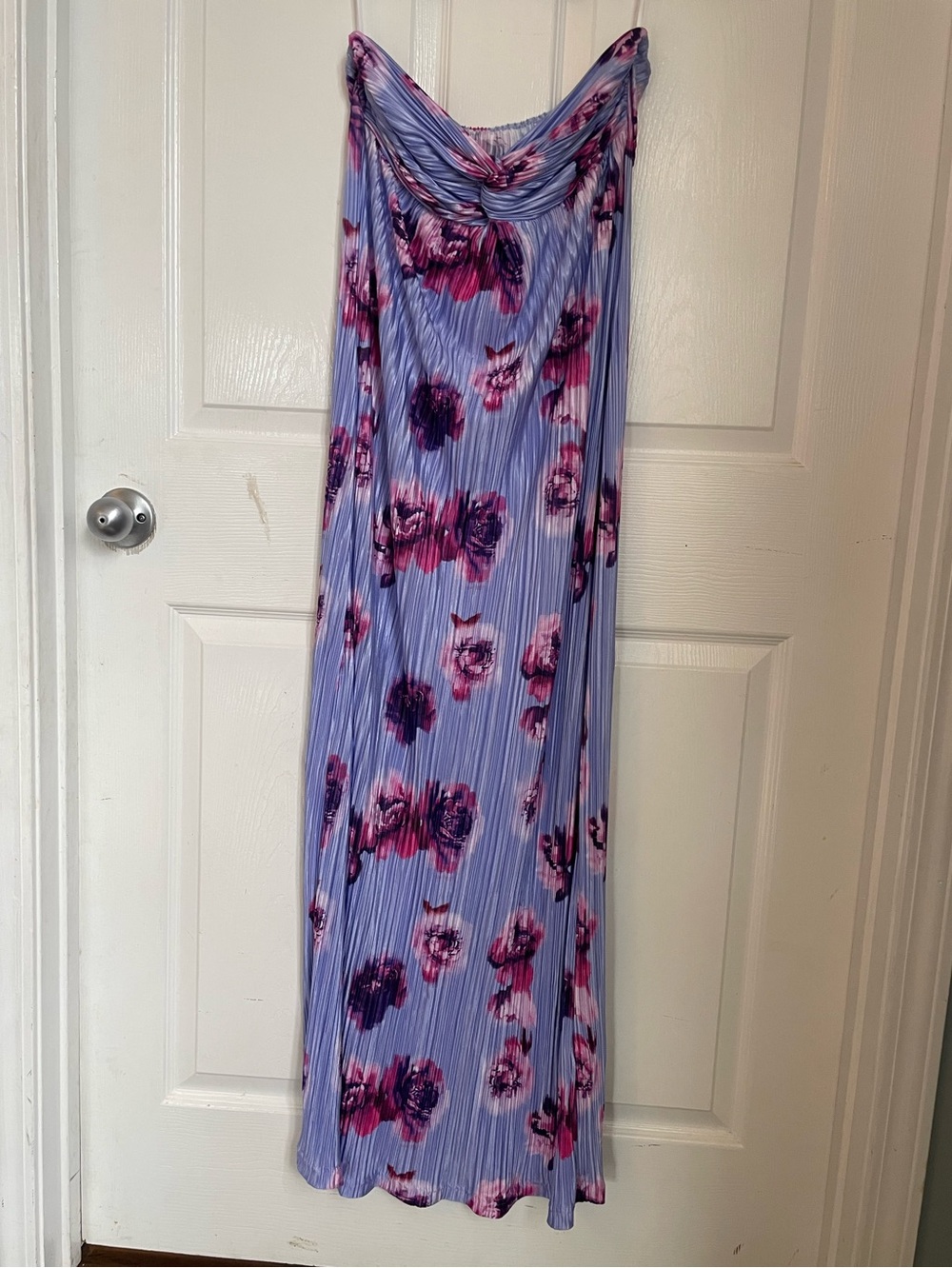 Commense Lilac and Pink Pleated Floral Dress NWT